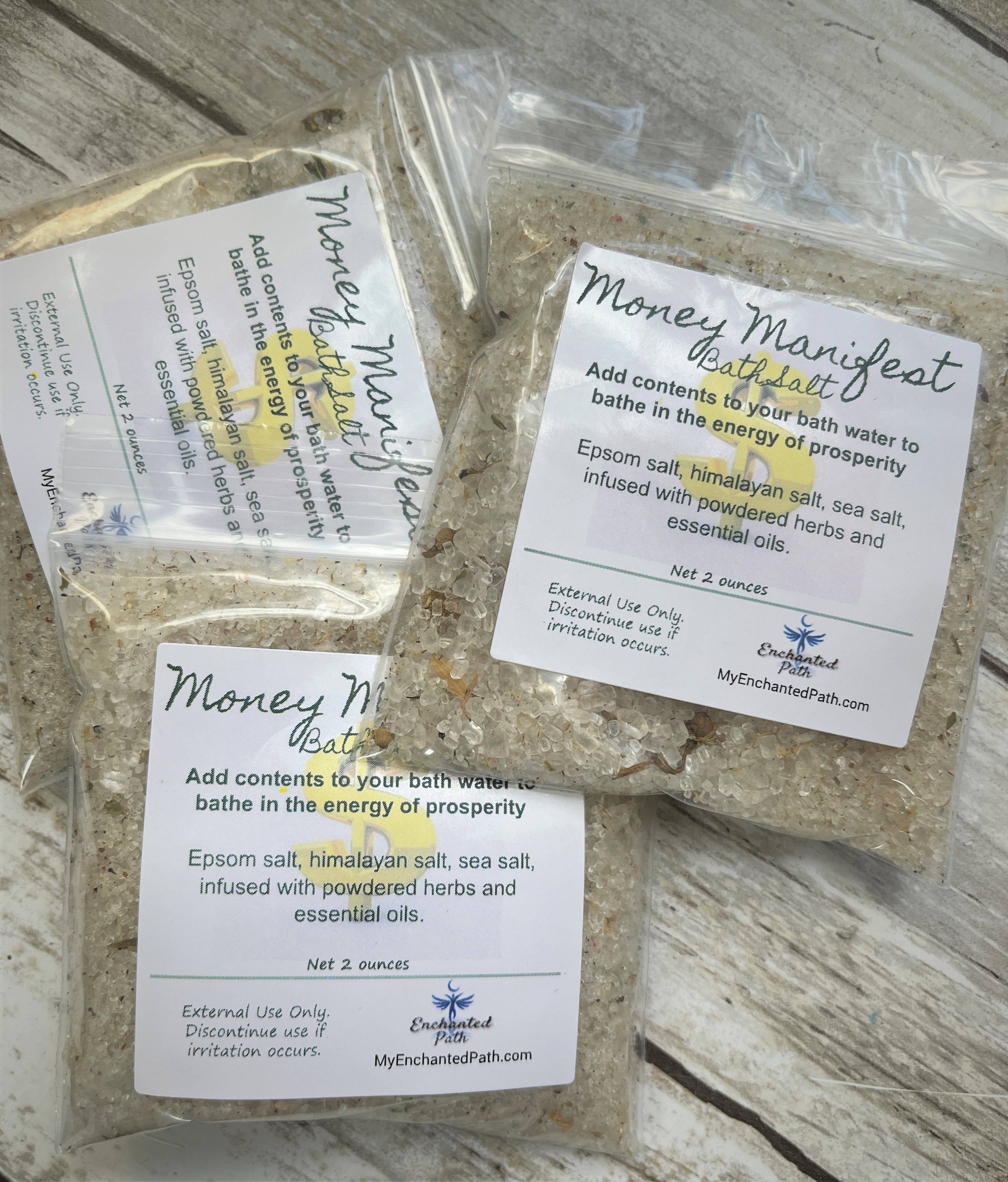 My Enchanted Path - Wholesale Bath Salts - Money Manifest Bath Salt | Prosperity Ritual Salts3