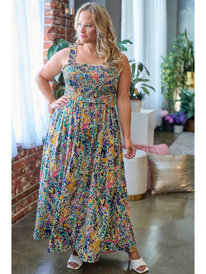 Nicabel - Vente Robe – femme - Robe plus avec imprimé floral-GPSD6567A10