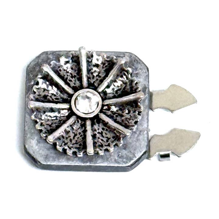 Cubierta de Botón Vintage Plateada para venta al por mayor de Mirta Accessori Moda