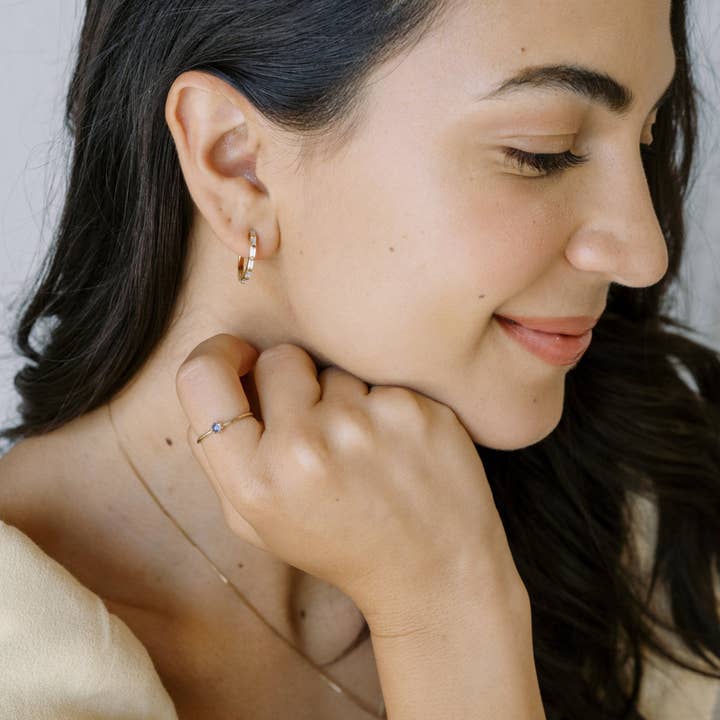 Honeycat Jewelry - Wholesale Hoop Earrings - Crystal Baguette Hoops10