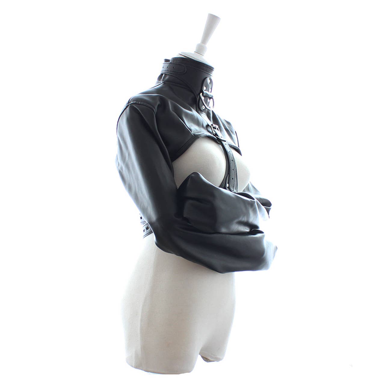 Plesur Body Products - Wholesale Sex Toy - Bondage Bolero Jacket - PVC Vegan Leather2