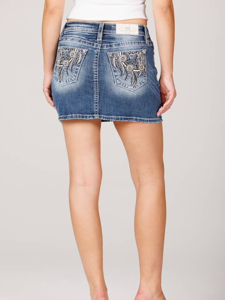 M9497N- MID RISE MINI SKIRT for wholesale by Miss Me