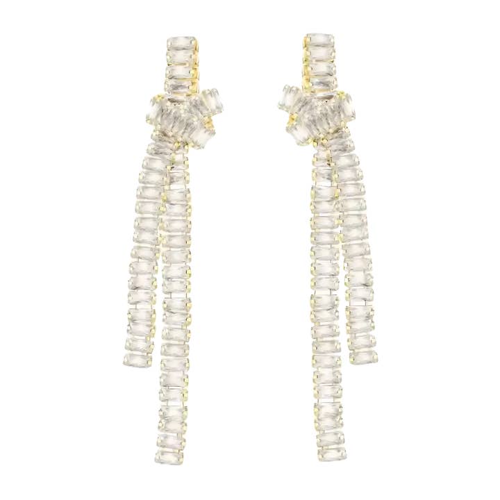 CZ Knot Statement Earring for wholesale by Sahira Jewelry Design