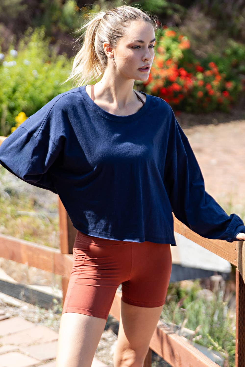 Rae Mode - Wholesale Lounge Top - Women's - COTTON SLUB OPEN BACK LONG SLEEVE TOP9