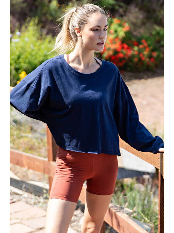 Rae Mode - Wholesale Lounge Top - Women's - COTTON SLUB OPEN BACK LONG SLEEVE TOP9