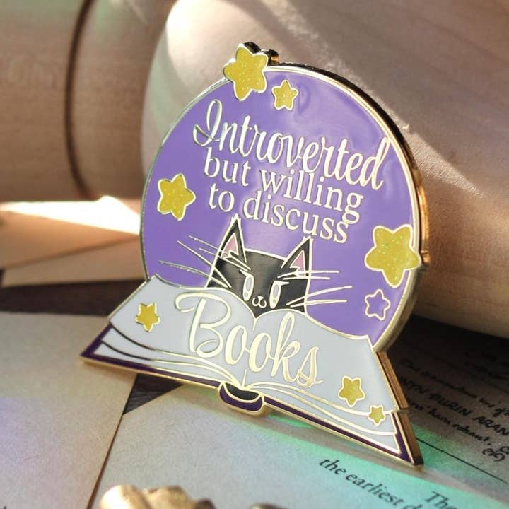 introverted but willing to discuss books bookish enamel pin, book lover badge and other Purchase wholesale introverted but willing to discuss plants. Free returns & net 60 terms on Faire trending on Faire.