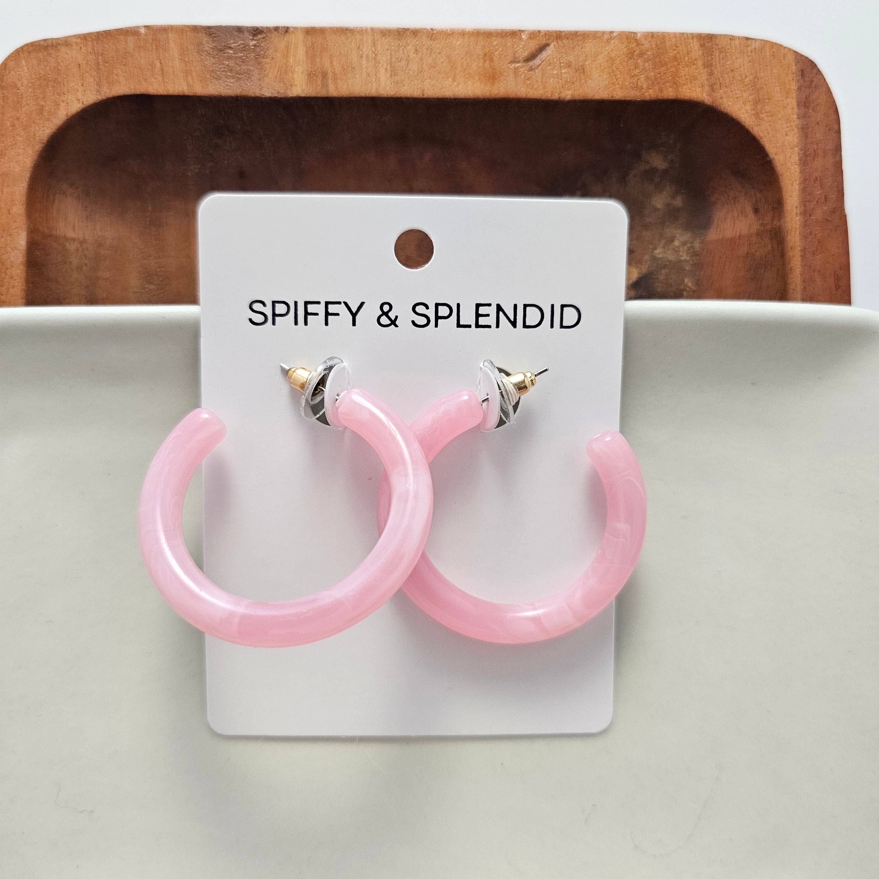 Spiffy & Splendid - Wholesale Hoop Earrings - Josie Hoops - Pink // Jewelry, Earrings, Gift7