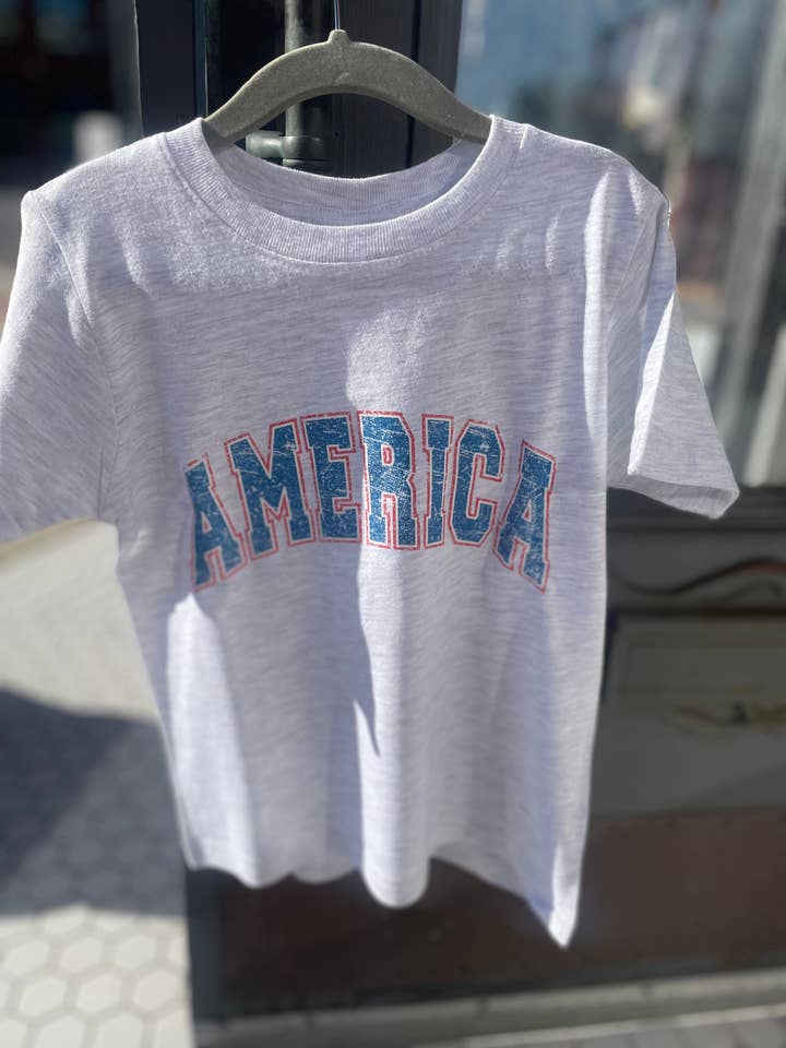 Tee América para criança por atacado de Charlie Rae