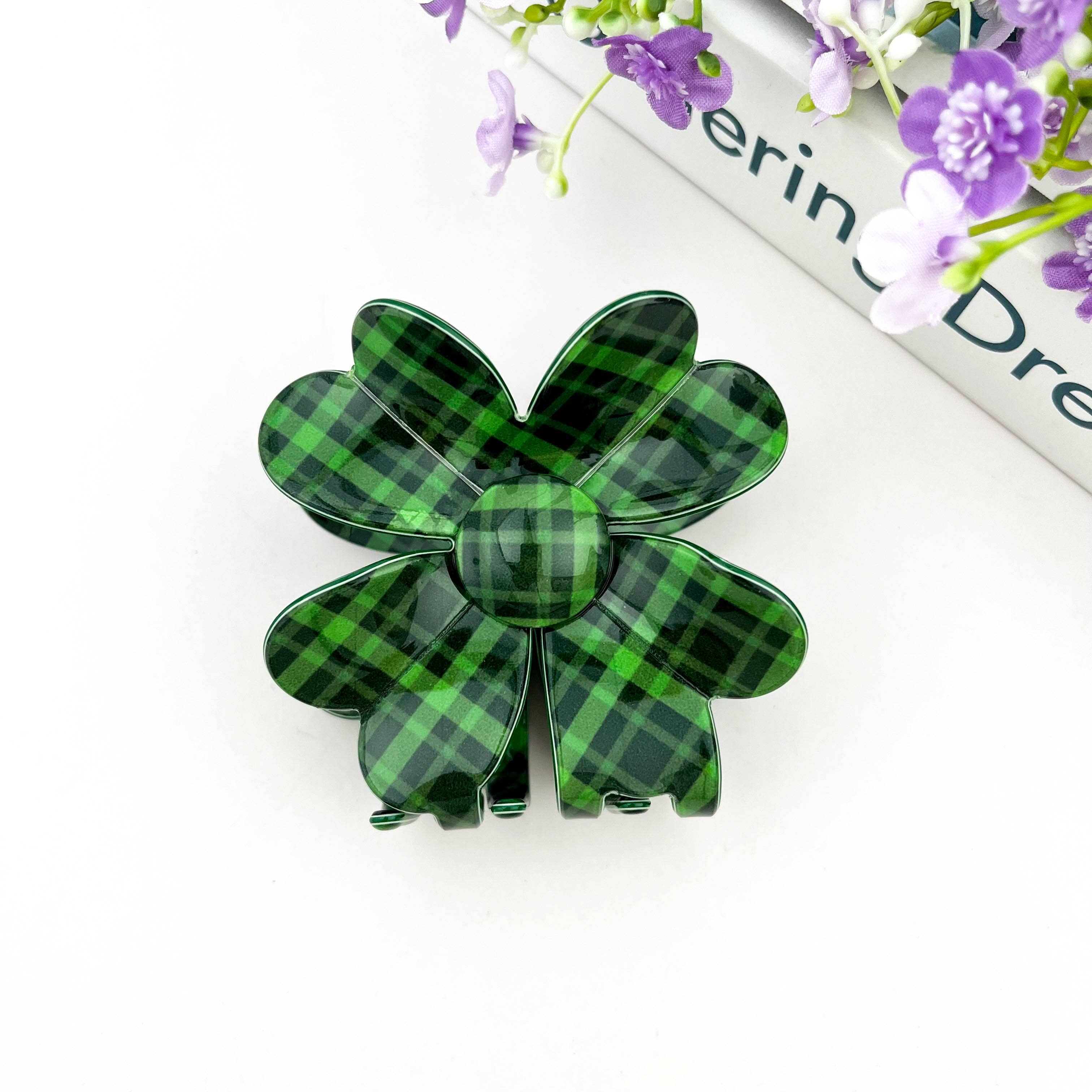 SoapElenGlen - Wholesale Hair Clip - Women's - Four-leaf Clover Claw Clip, St. Patrick's Day Hair Clip1