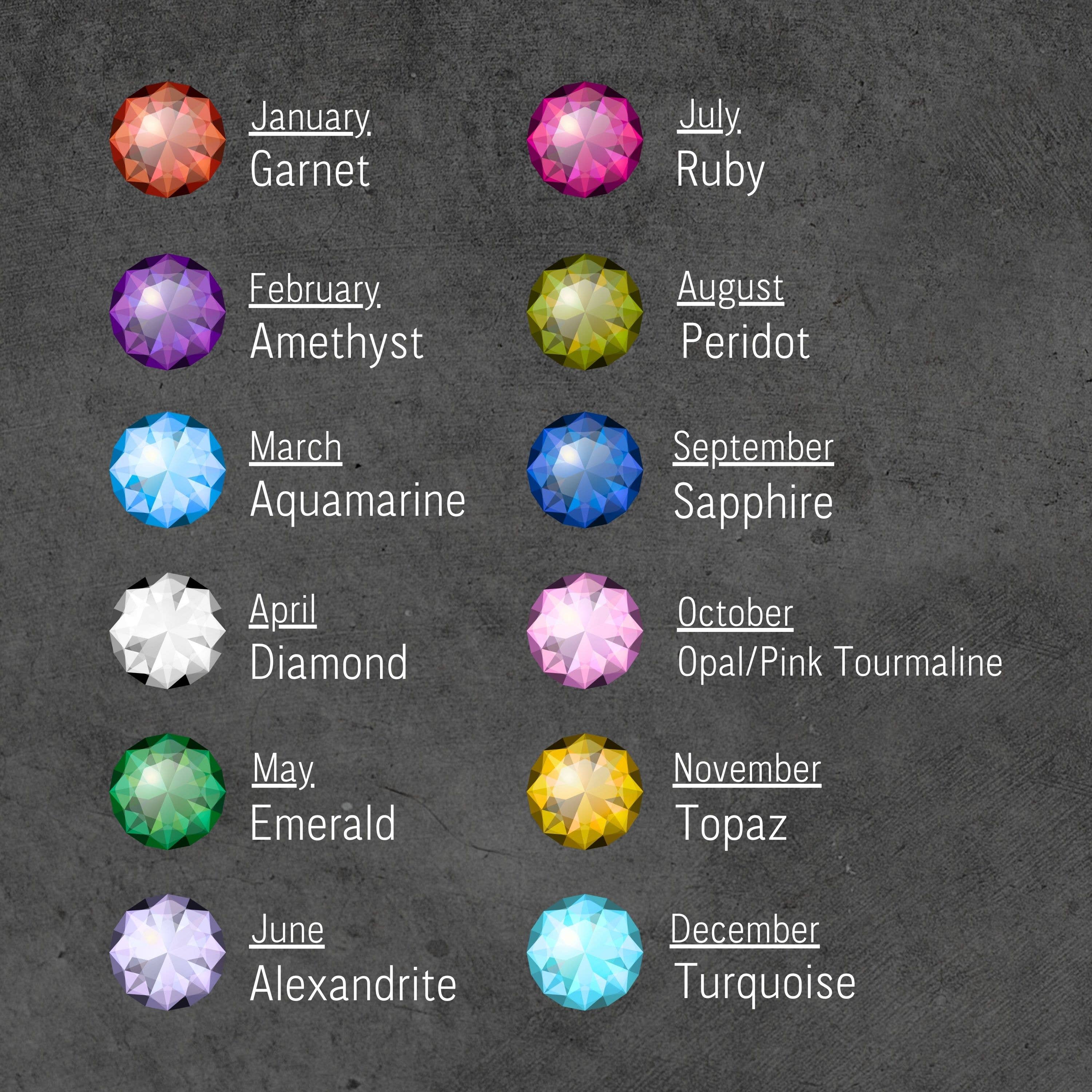 Something Silver - Wholesale Pendant/Charm Necklace - Gold Baguette Birthstone Necklace13