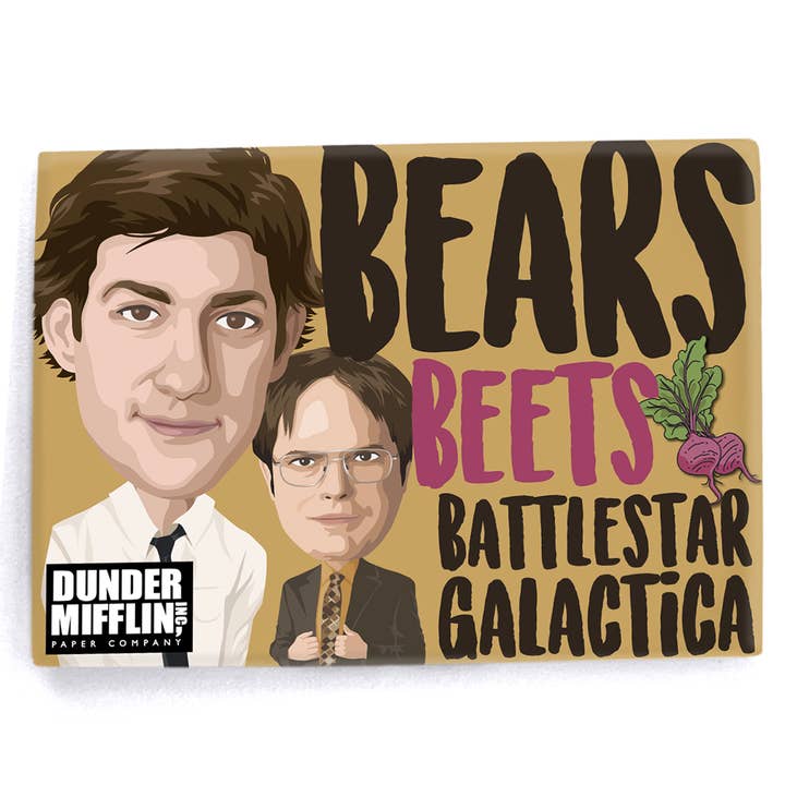 Das Büro: Magnet „Bears, Beets, Battlestar, Galactica“ für den Großhandel von Papersalt