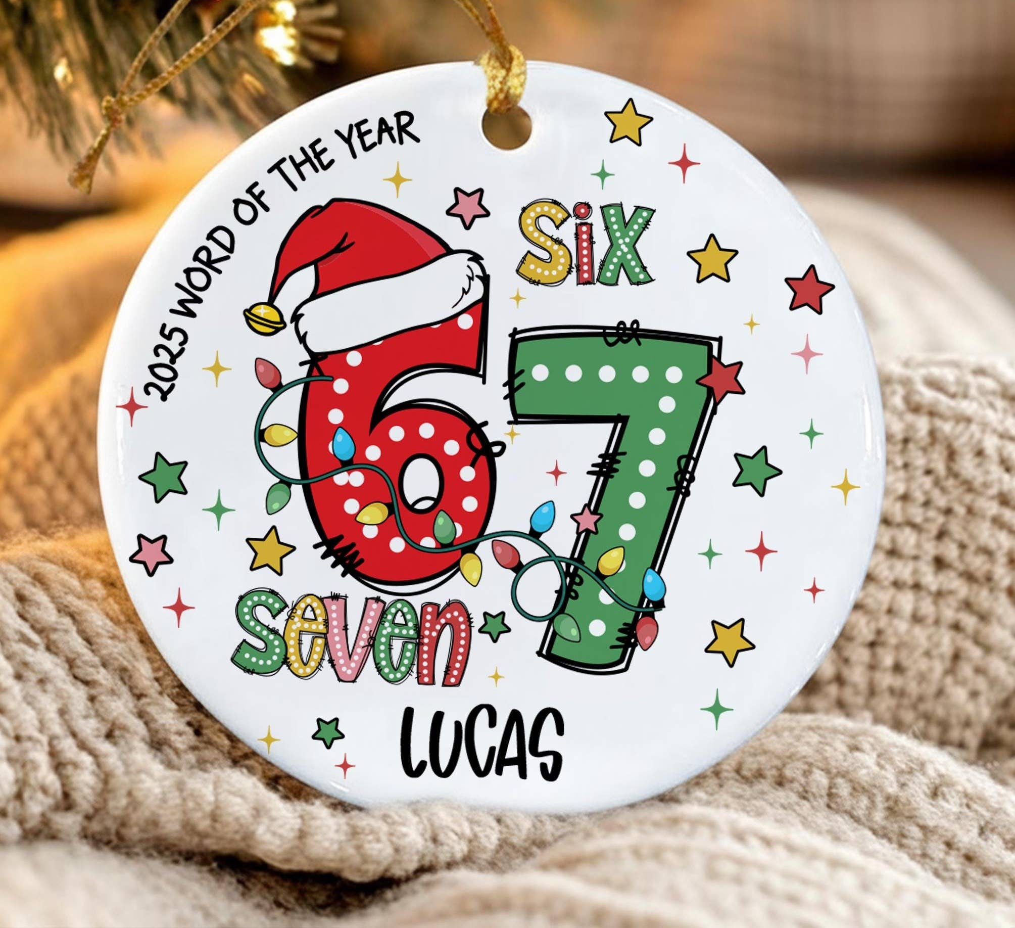 Embrova - Wholesale Ornament - Six Seven Ceramic Ornament Christmas, Funny Xmas Ornament1