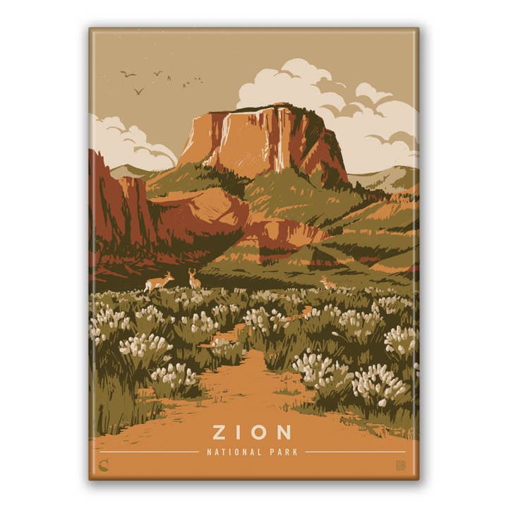 Tourist Courts - Wholesale Magnet - Zion NP The Promised Land Magnet