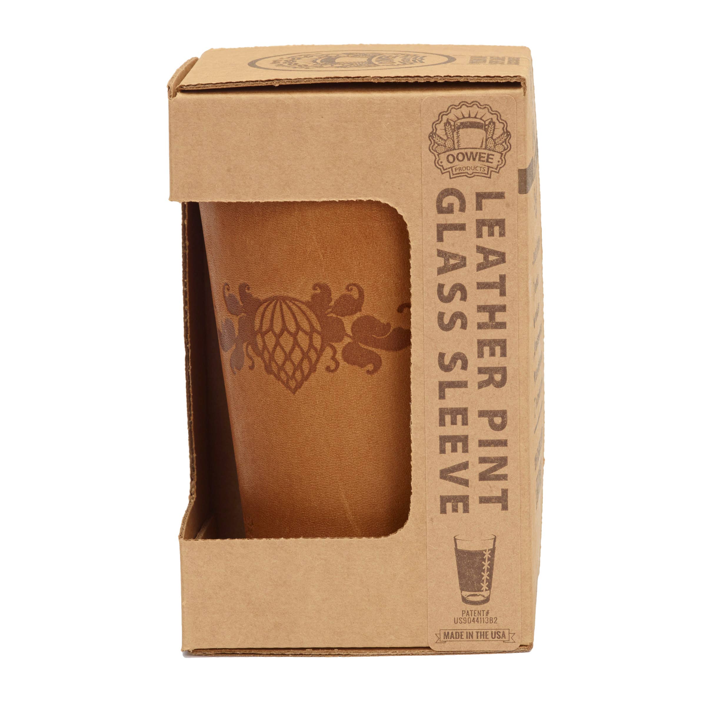 Oowee Products - Wholesale Drinking Glass/Cup - Retail Ready Pick-A-Logo Leather Pint Glass Sleeve and Box5