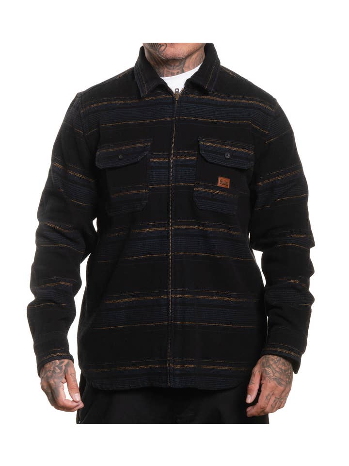 BLACK Orion Heavyweight Flannel Jacket for wholesale on Faire1