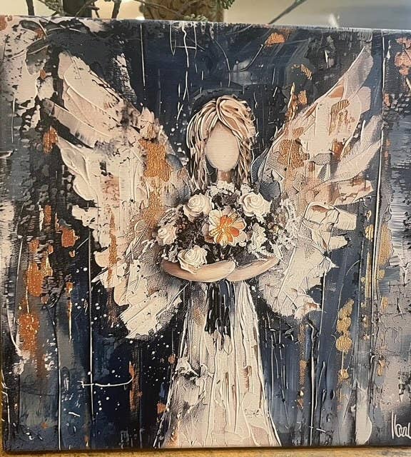 Rustic Nester - Wholesale Art Print - Angel canvas art print, Memorial gift, Remembrance art, 1