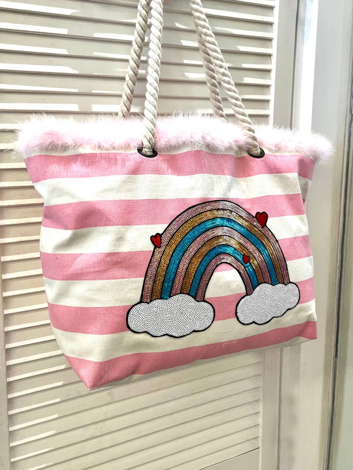 Bolsa de playa Rainbow para venta al por mayor de Nettie Knows