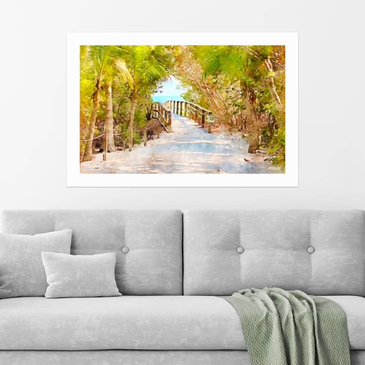 Stampe artistiche giclée, Fort Myers/Sanibel FL, Tunnel to the Sea per la vendita all'ingrosso da parte di G.O.A.T House of Creative