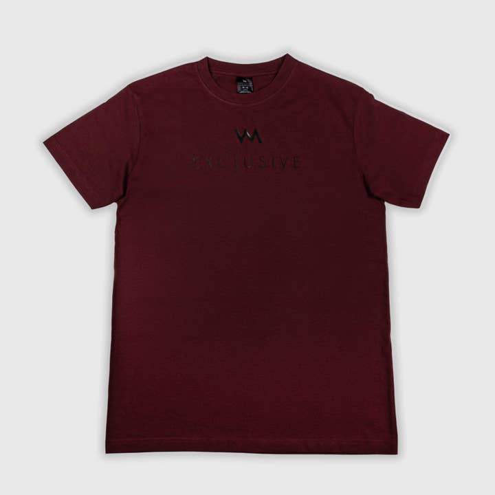 T-SHIRT (UNISEX) - BORDEAUX per la vendita all'ingrosso da parte di Wdmrck Exclusive Inc