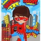 Tiny Mills - Vente Livre de coloriage – enfant et bébé - Livres à colorier superhéros avec des crayons de fête faveurs11