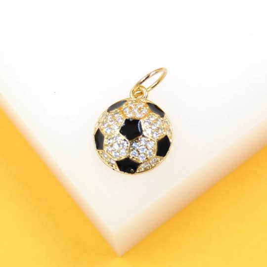 MIA Jewelry - Wholesale Link & chain bracelet - 18k Gold Filled Soccer Ball Pendant Charm