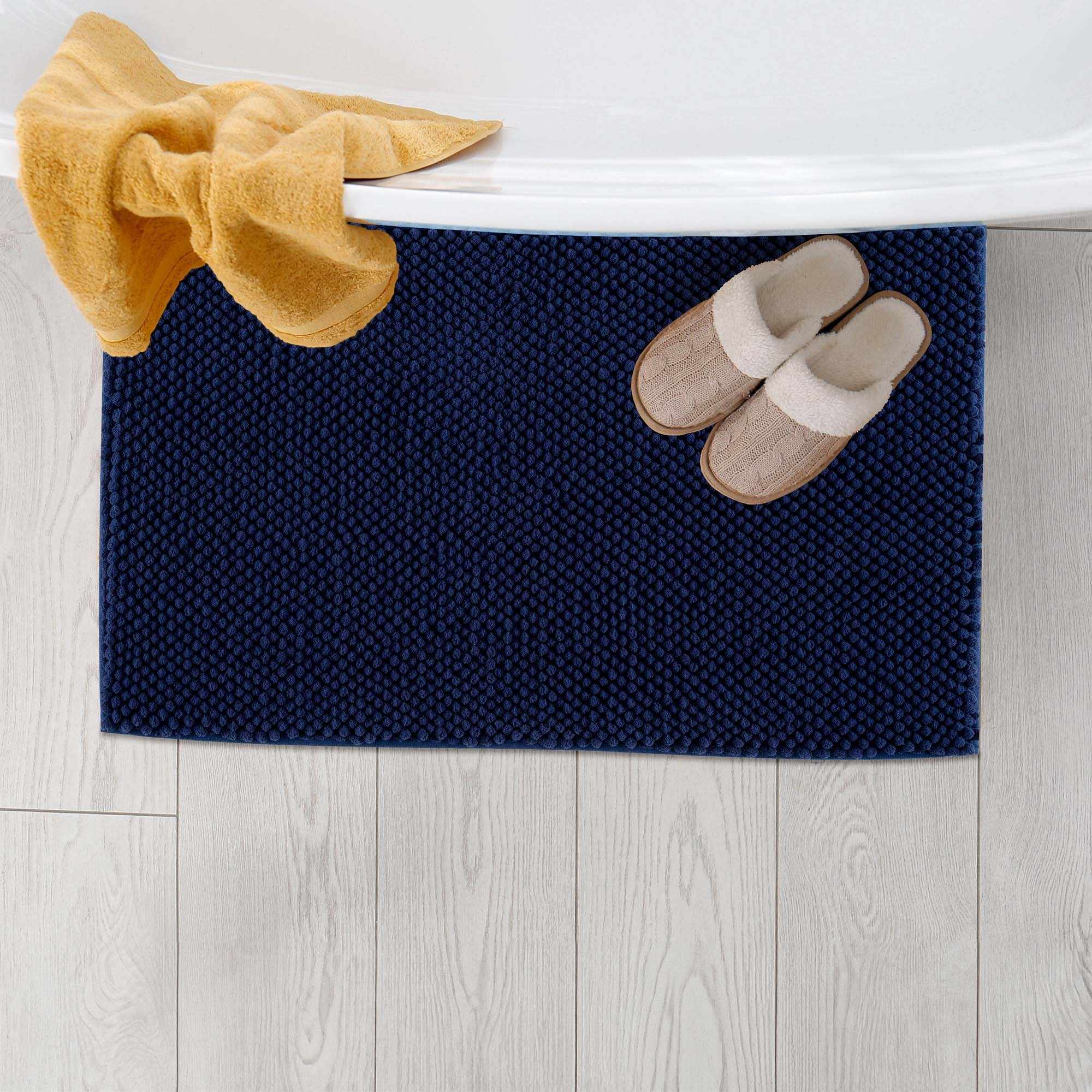 Hauteloom - Wholesale Bath Mat - Washable Bath Mat, Navy Blue0