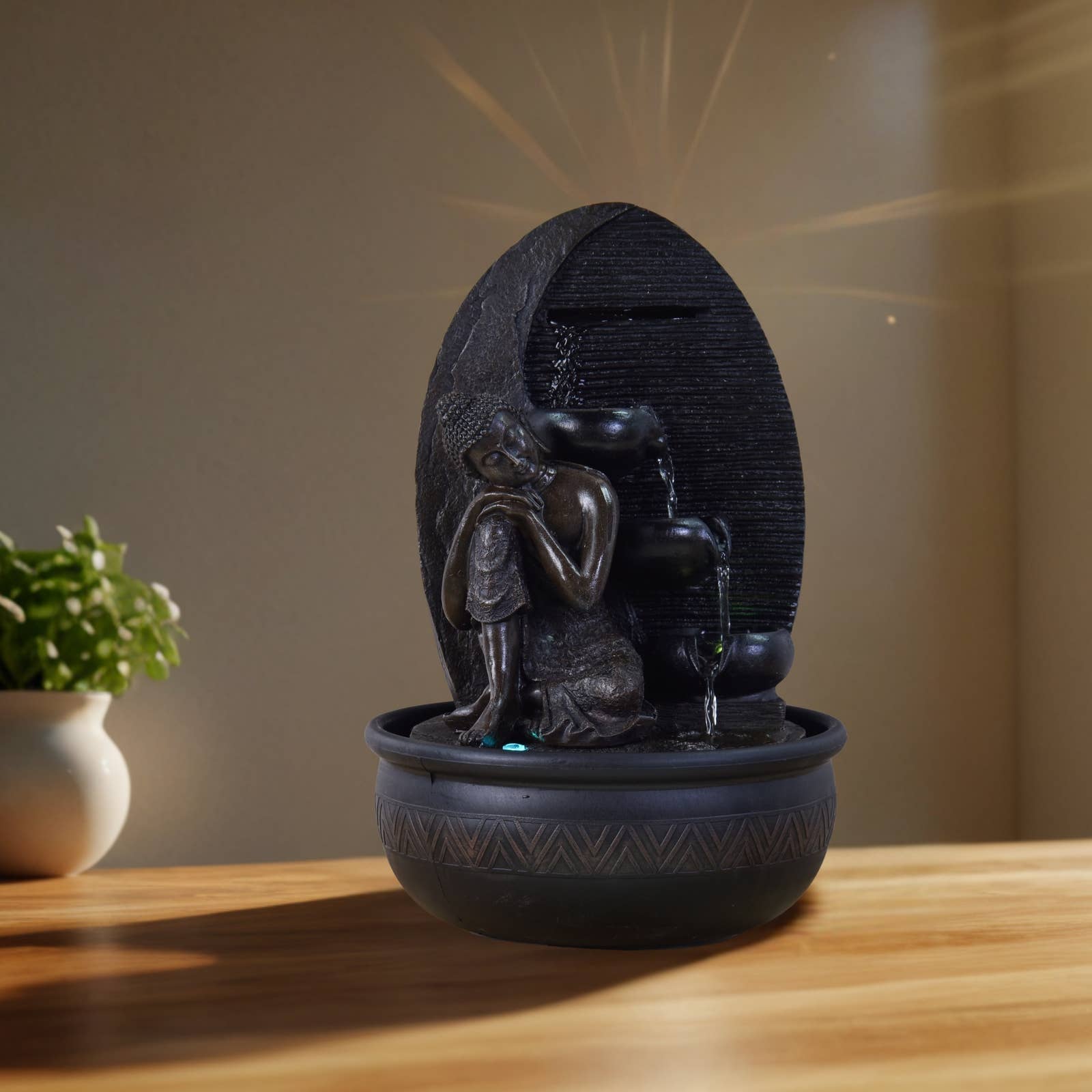 Zen'Arôme - Wholesale Decorative Tabletop Object - Zen Buddha Grace Fountain with Removable Buddha Statue5