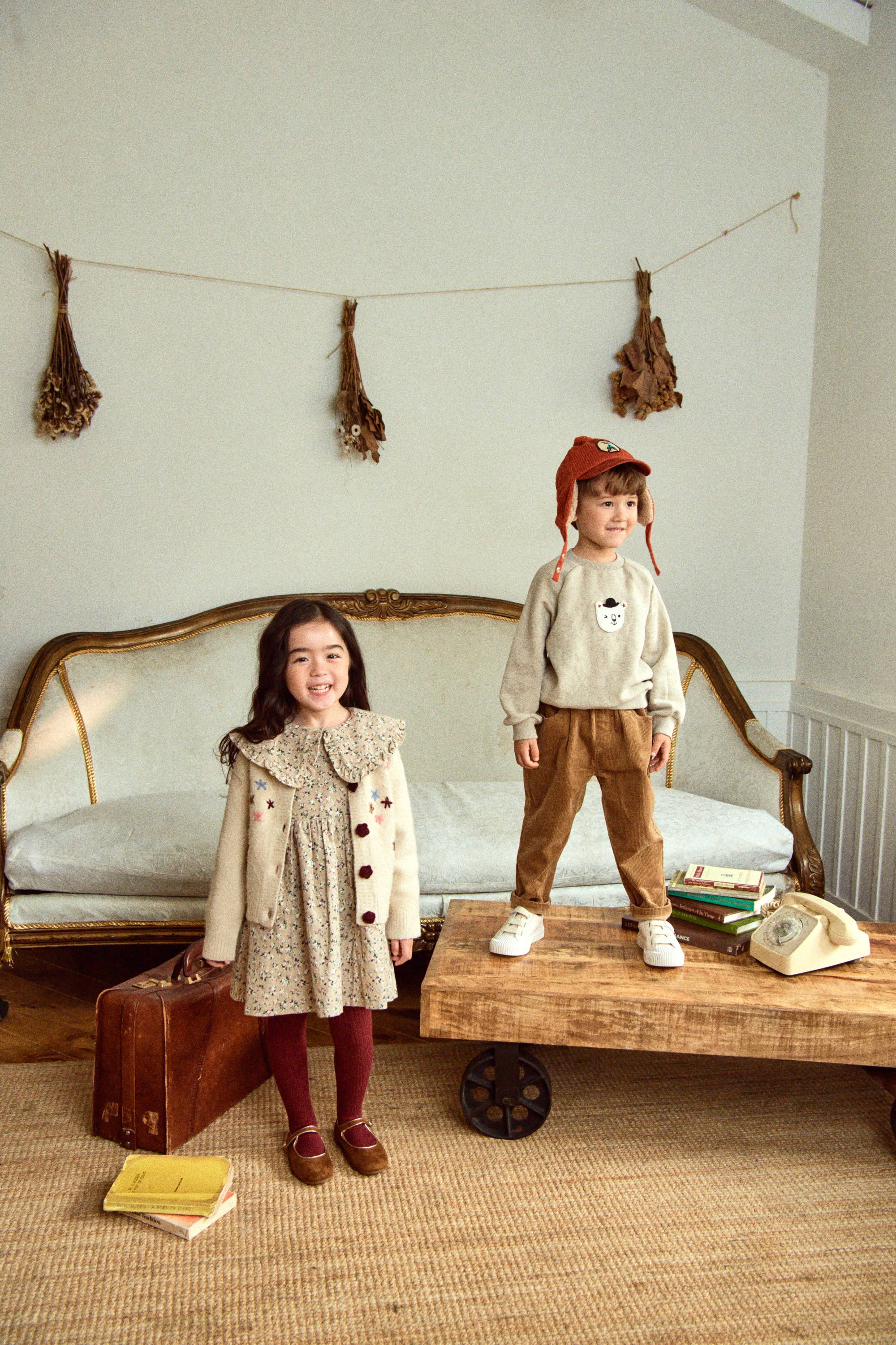 ToTo Heros - Wholesale Jurk - Kinderen - Bloemenprint jurk met kraag en mini tas8