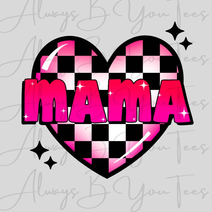 Mama - Bubble Heart DTF Transfer for wholesale by Always B You Tees