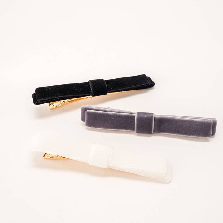 Violet & Brooks - Wholesale Hair Clip - Women's - Viola Bow Clip Trio