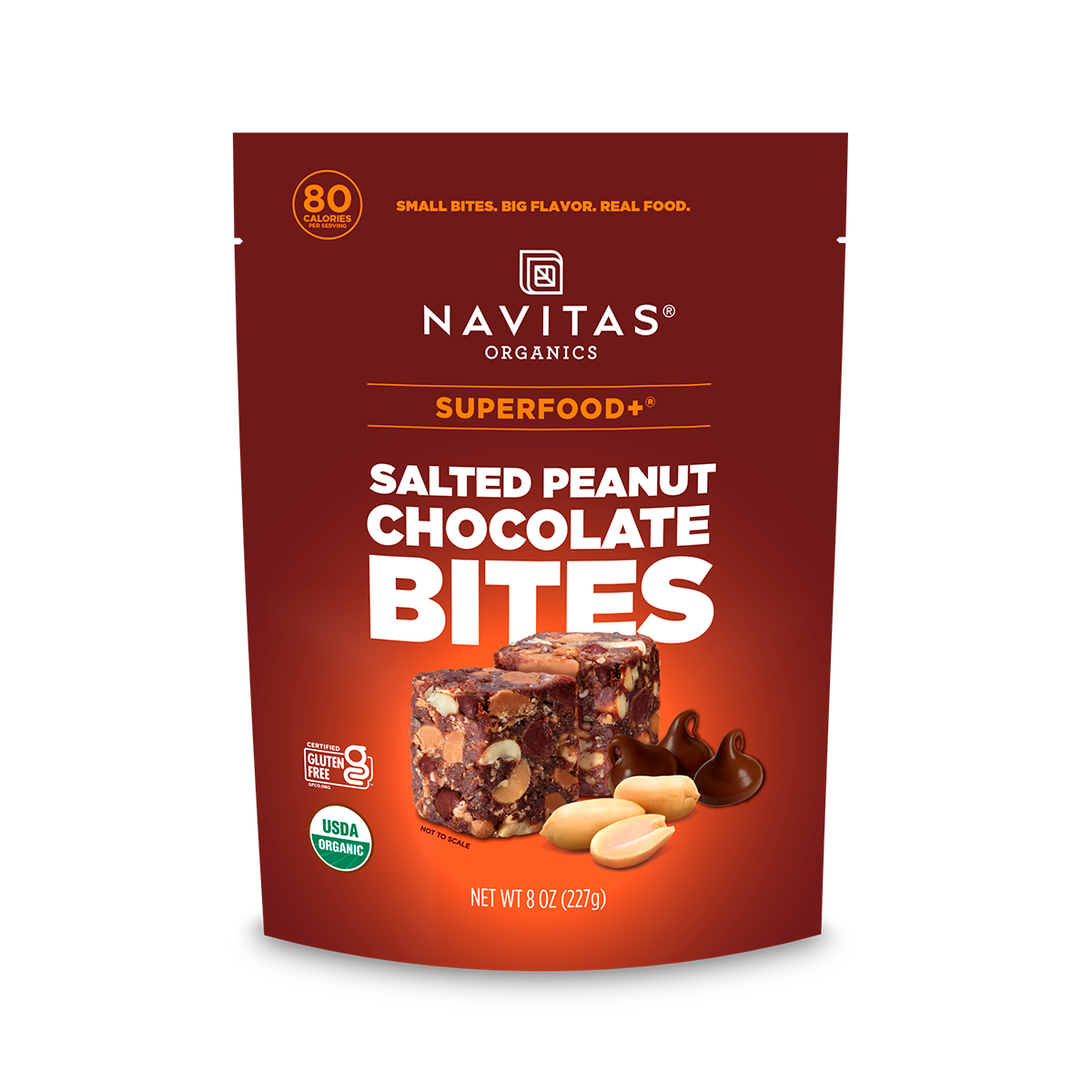 Navitas Organics – wholesale Snacksbar – Superfood+ Saltade Jordnötschoklad BITES0