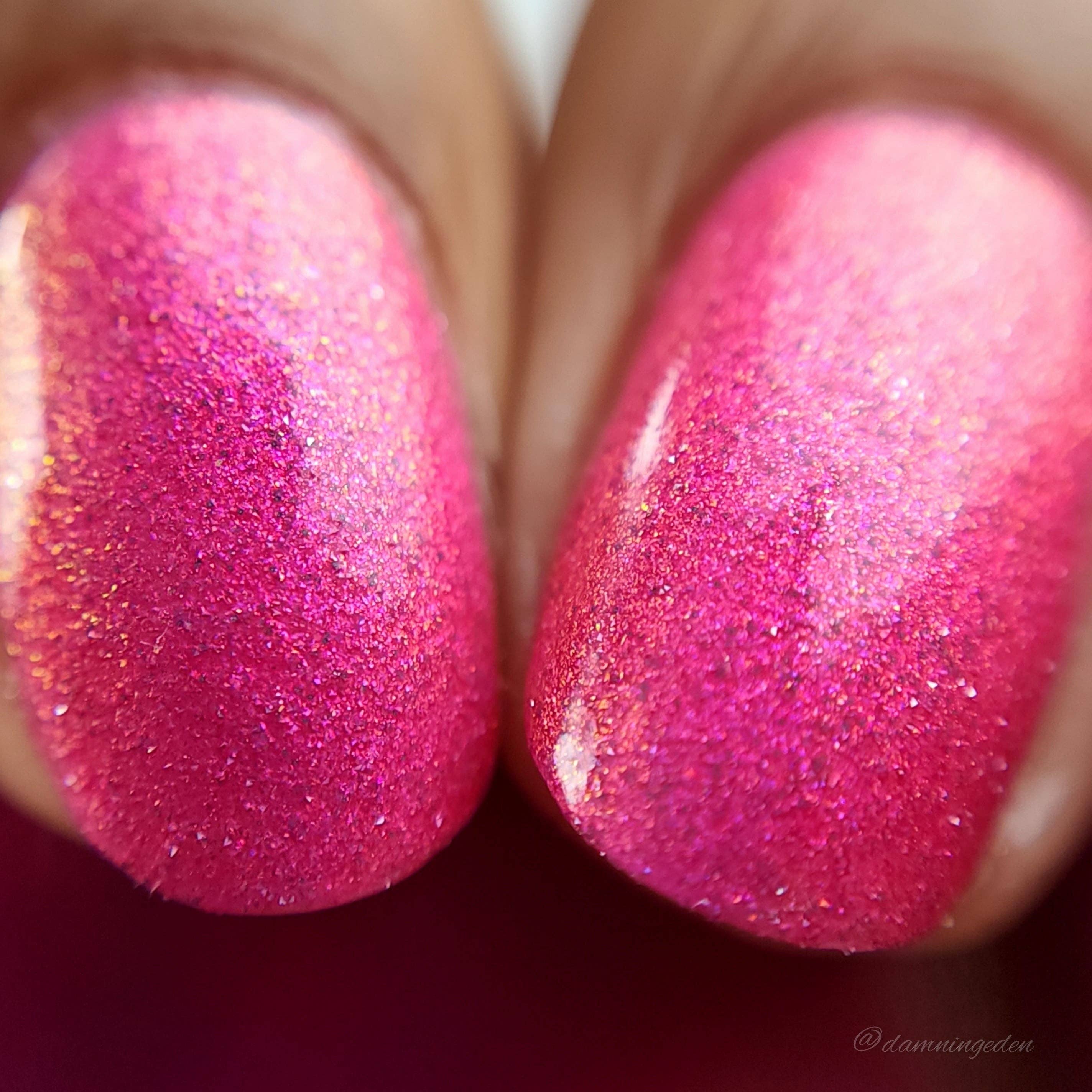 Atomic Polish - Wholesale Nail Polish - Glucose Pink Nail Polish with Silver Glitter17