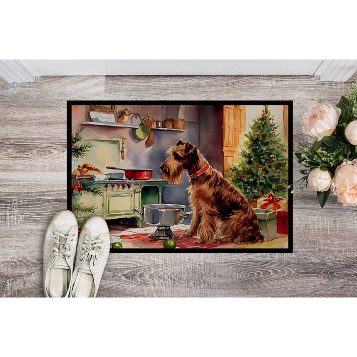 Irish Terrier Julkakor Dörrmatta 24x36 DAC3818 för wholesale av Caroline's Treasures