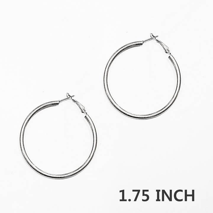 Worn Silver Hoop Earring for wholesale by What's Hot