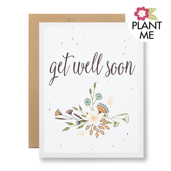 Plantable Seed Paper Greeting Card - Get well soon for wholesale by Seedy Cards