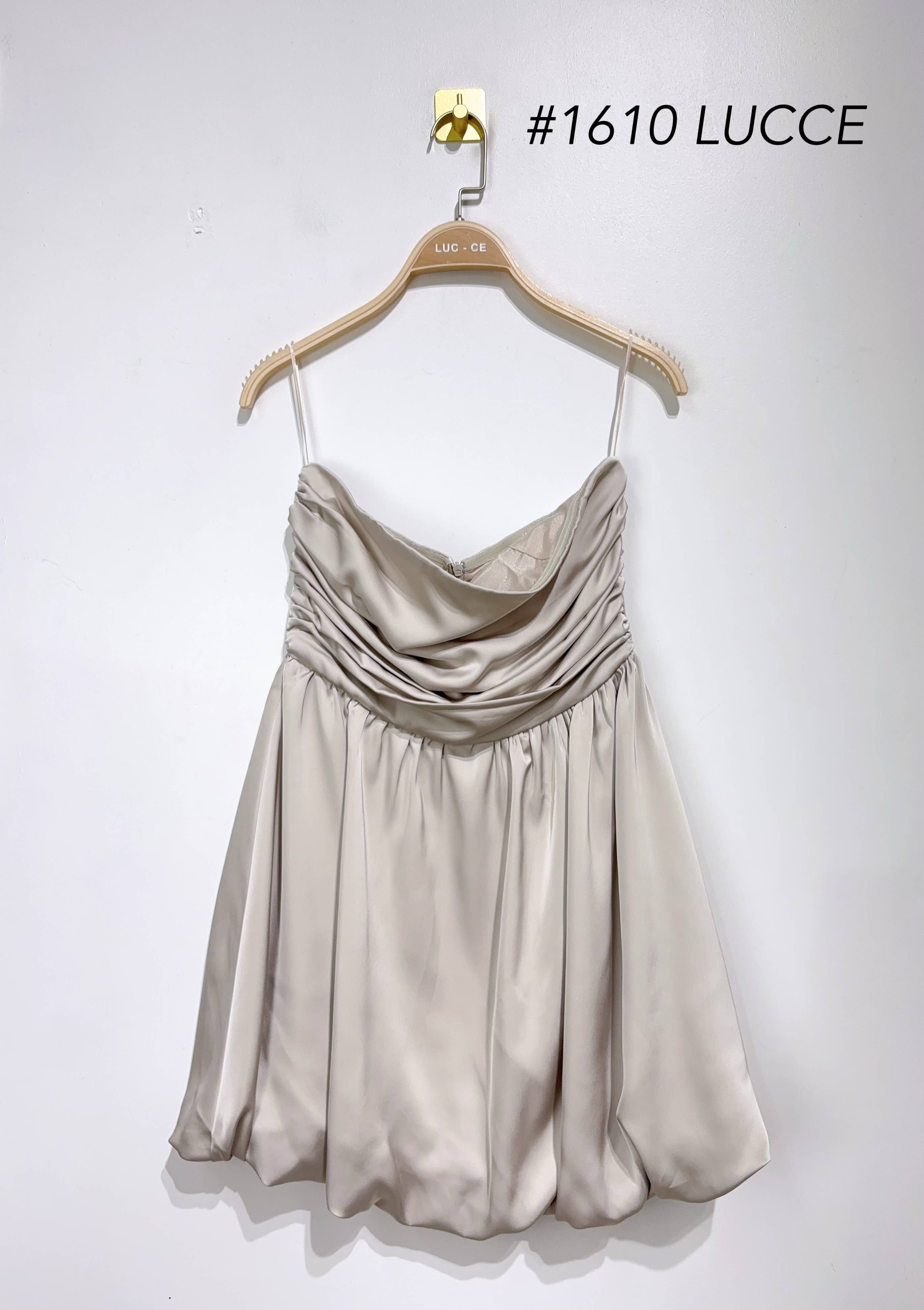 LUCCE - Vendita all'ingrosso Vestito - Donna - Abito in raso senza spalline con bustier plissettato - 16101