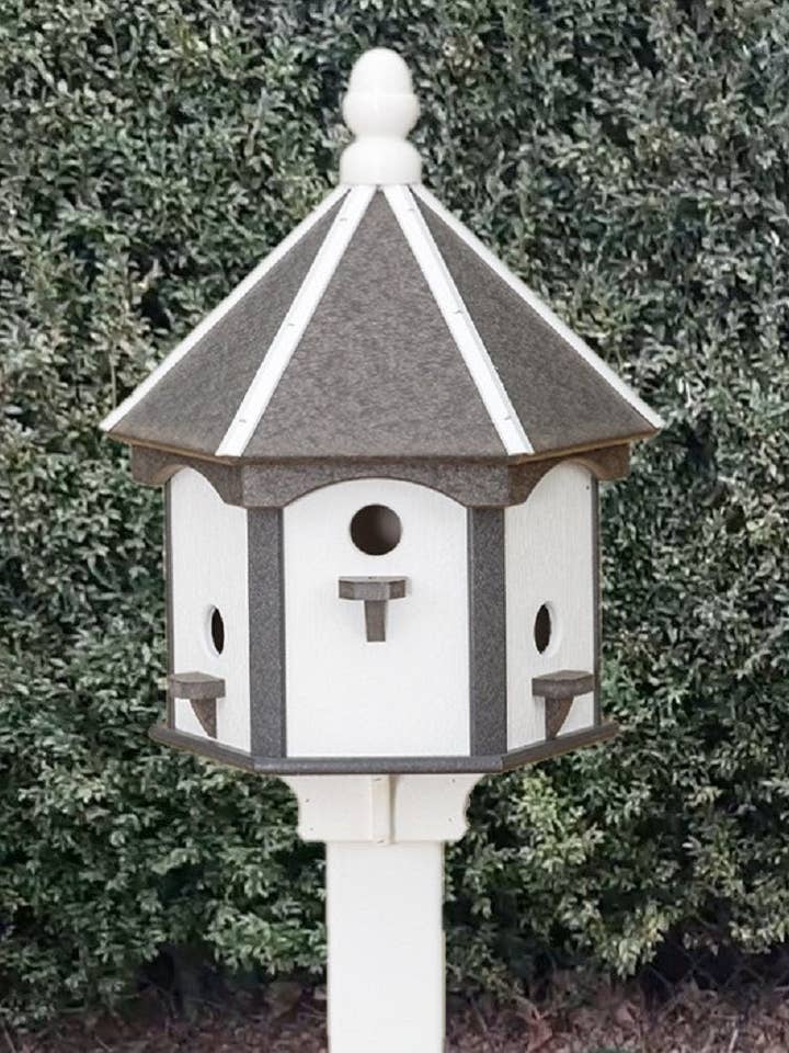 Belvédère pour oiseaux en polyéthylène amish avec 6 compartiments de nidification très grands, résistant aux intempéries pour la vente par Better Crafter