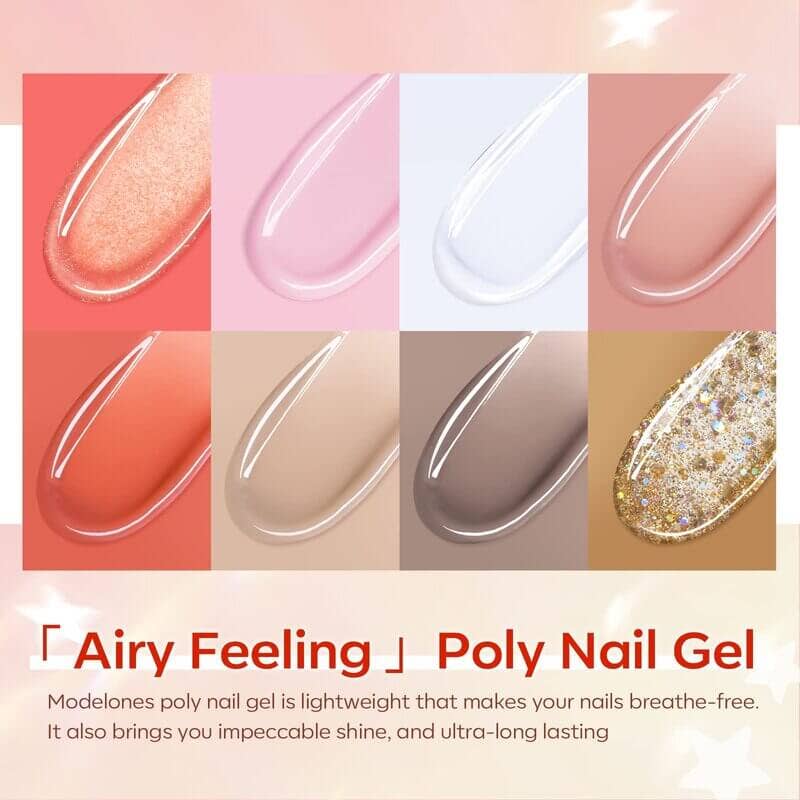 Modelones - Wholesale Nailcare Set - Elegant - 42Pcs 6 Colors Poly Nail Gel Kit2