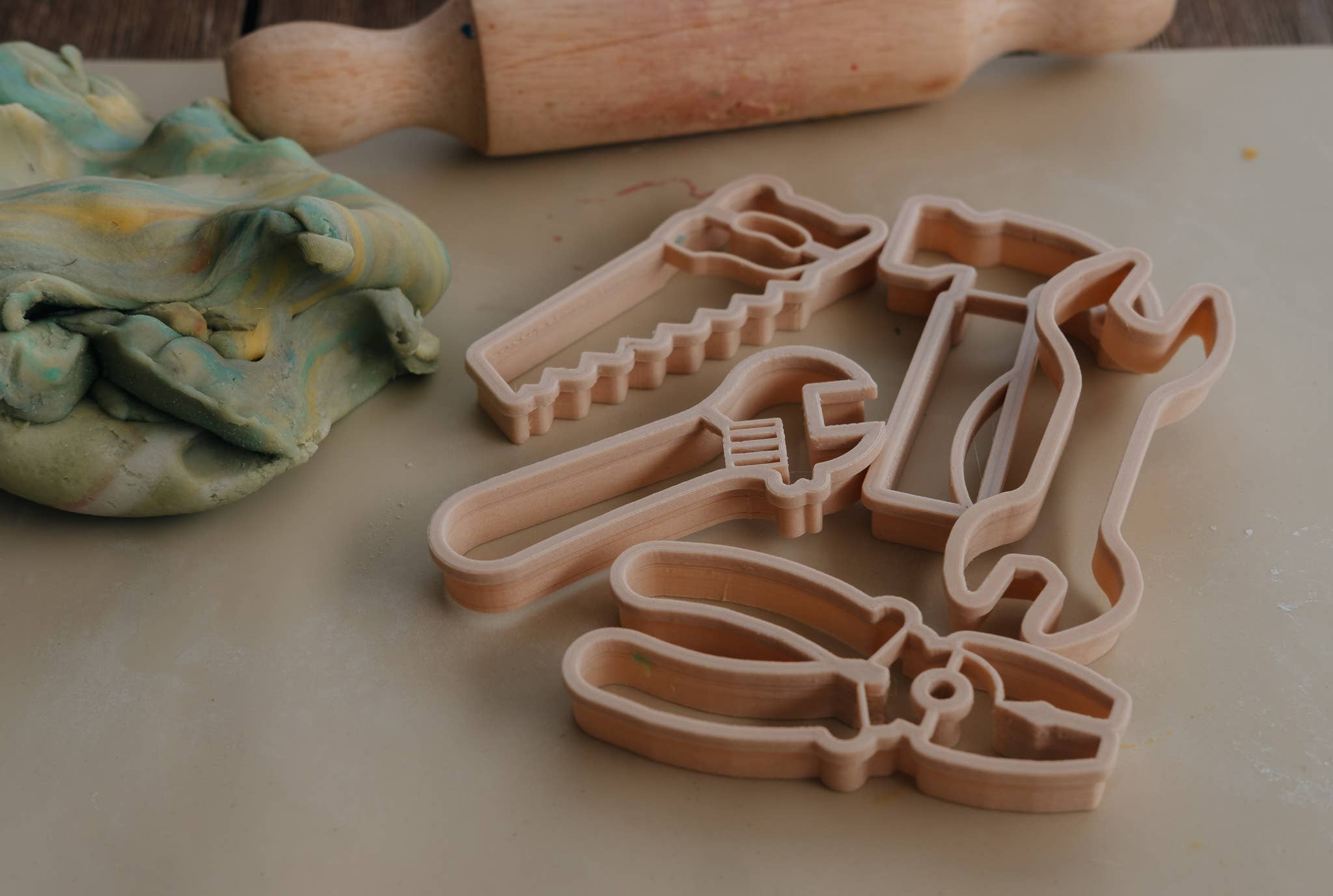 Kinfolk Pantry - Wholesale Toy Set - Kids - Tools Cutter Set - Eco Playdough Tool2