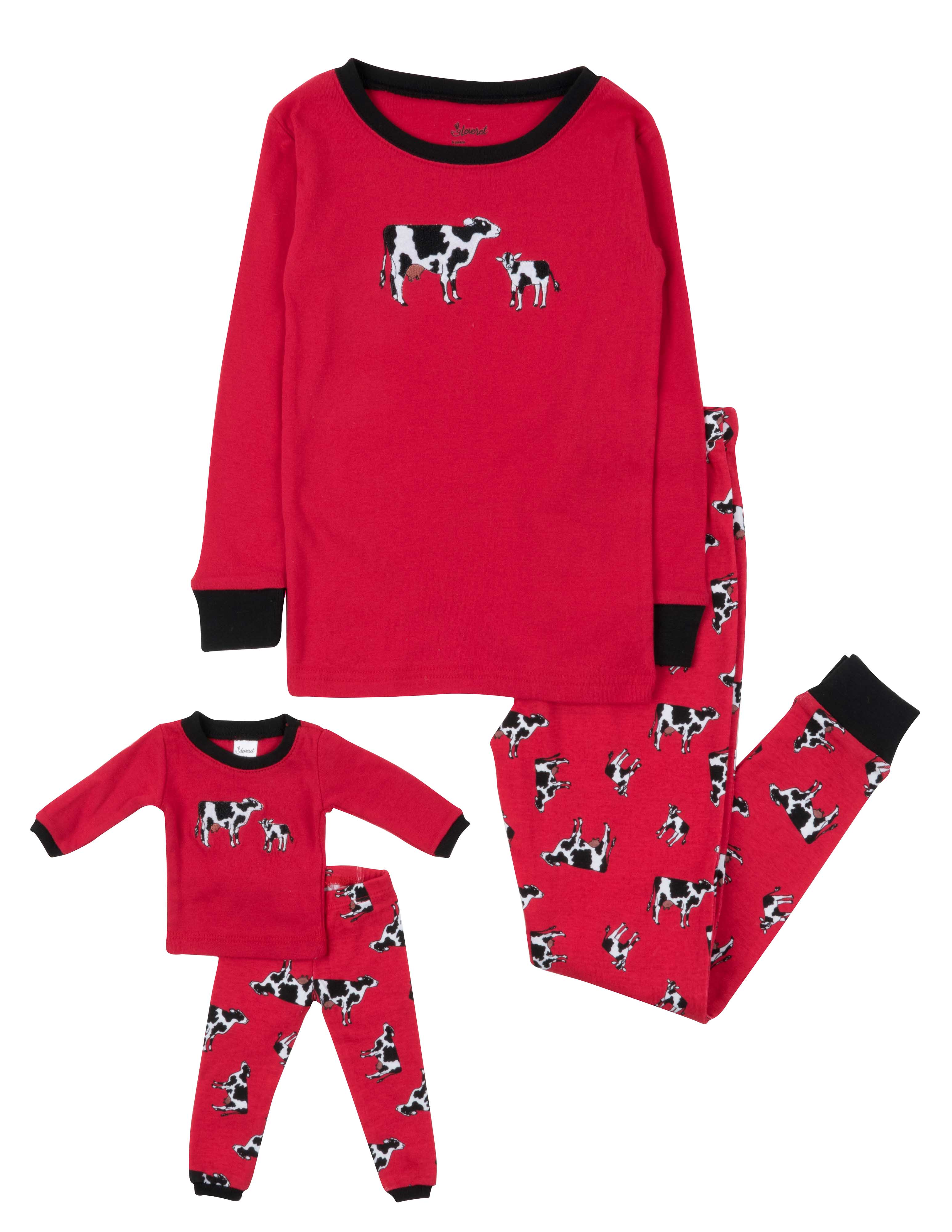 Leveret Pajamas - Wholesale Sleepwear Set - Kids - Kids Girl & Doll Cotton Pajamas8