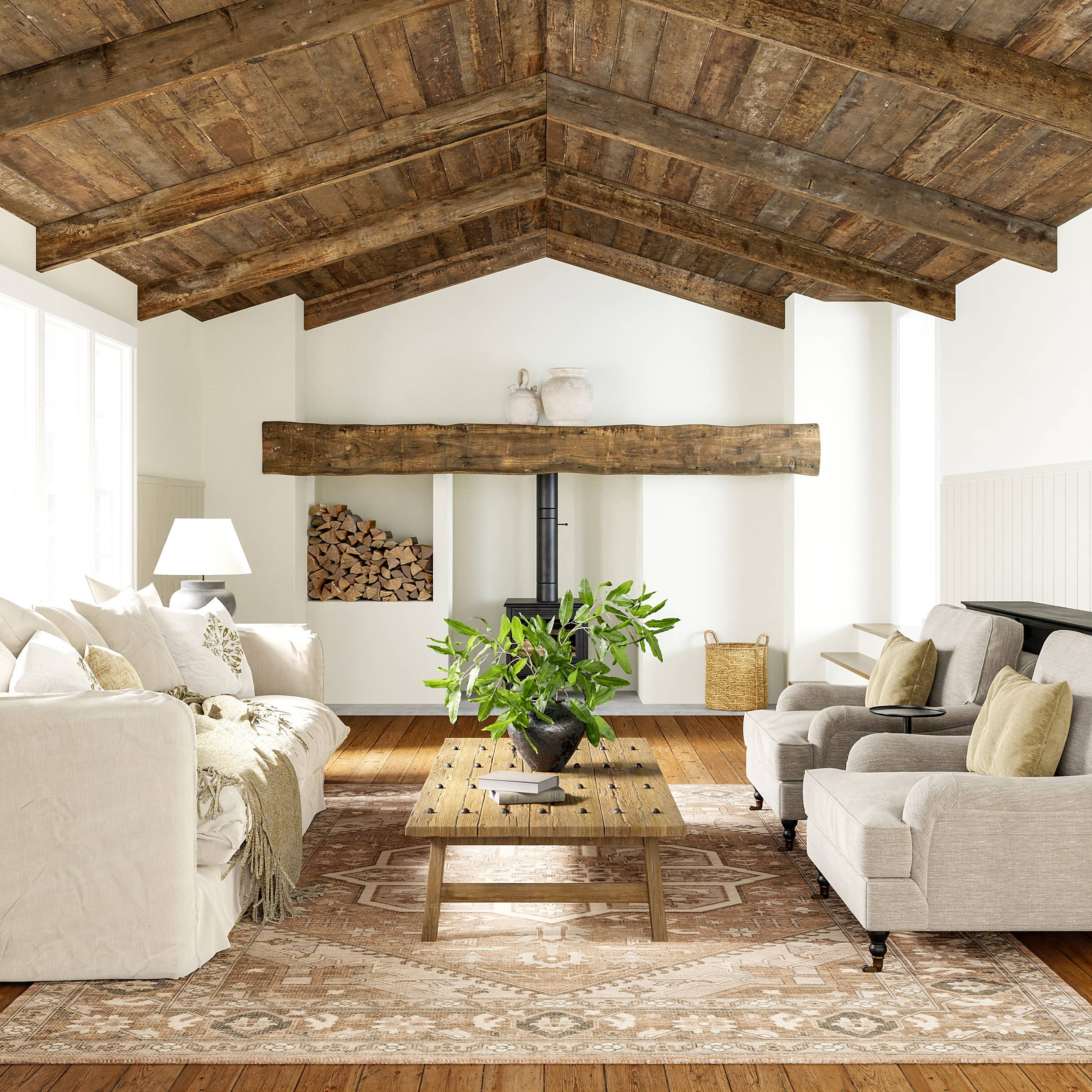 Brown Evermore Medallion Wool and Cotton Area Rug for wholesale on Faire0