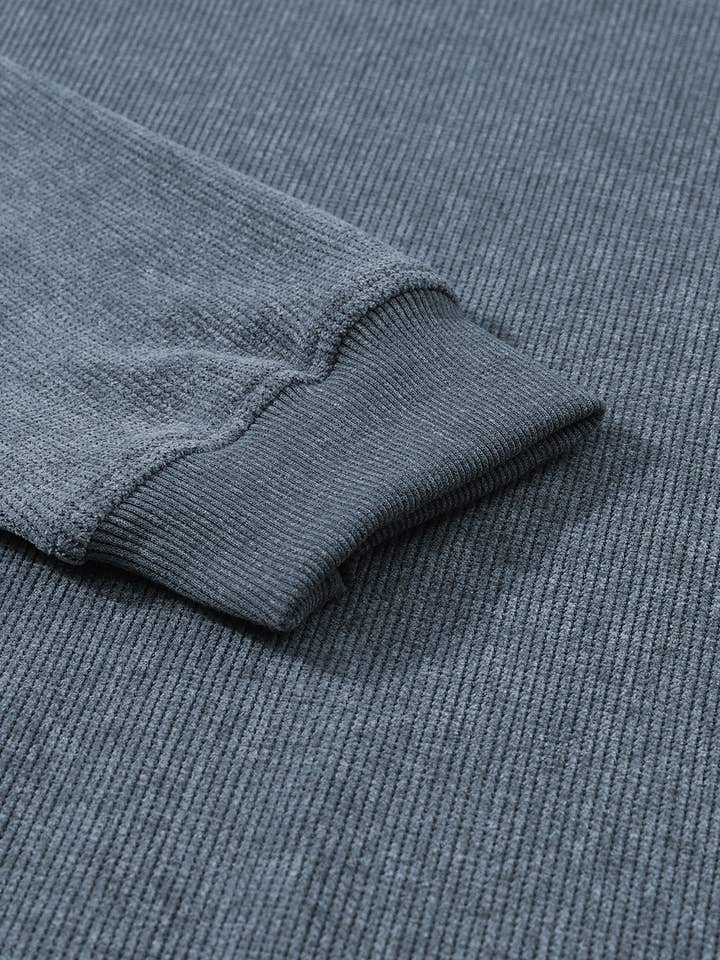 Suhkasana – wholesale Sweatshirt – Women's – Customizable Solid Ribbed Knit Round Neck Casual PulloverSweatshirt63