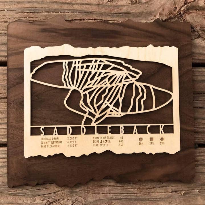 Carte des sentiers de Saddleback pour la vente par Mountaincut