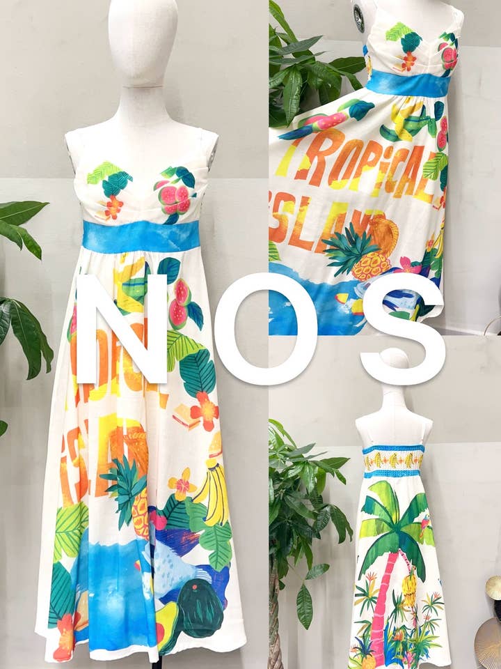 Printed long dress for wholesale by NOS