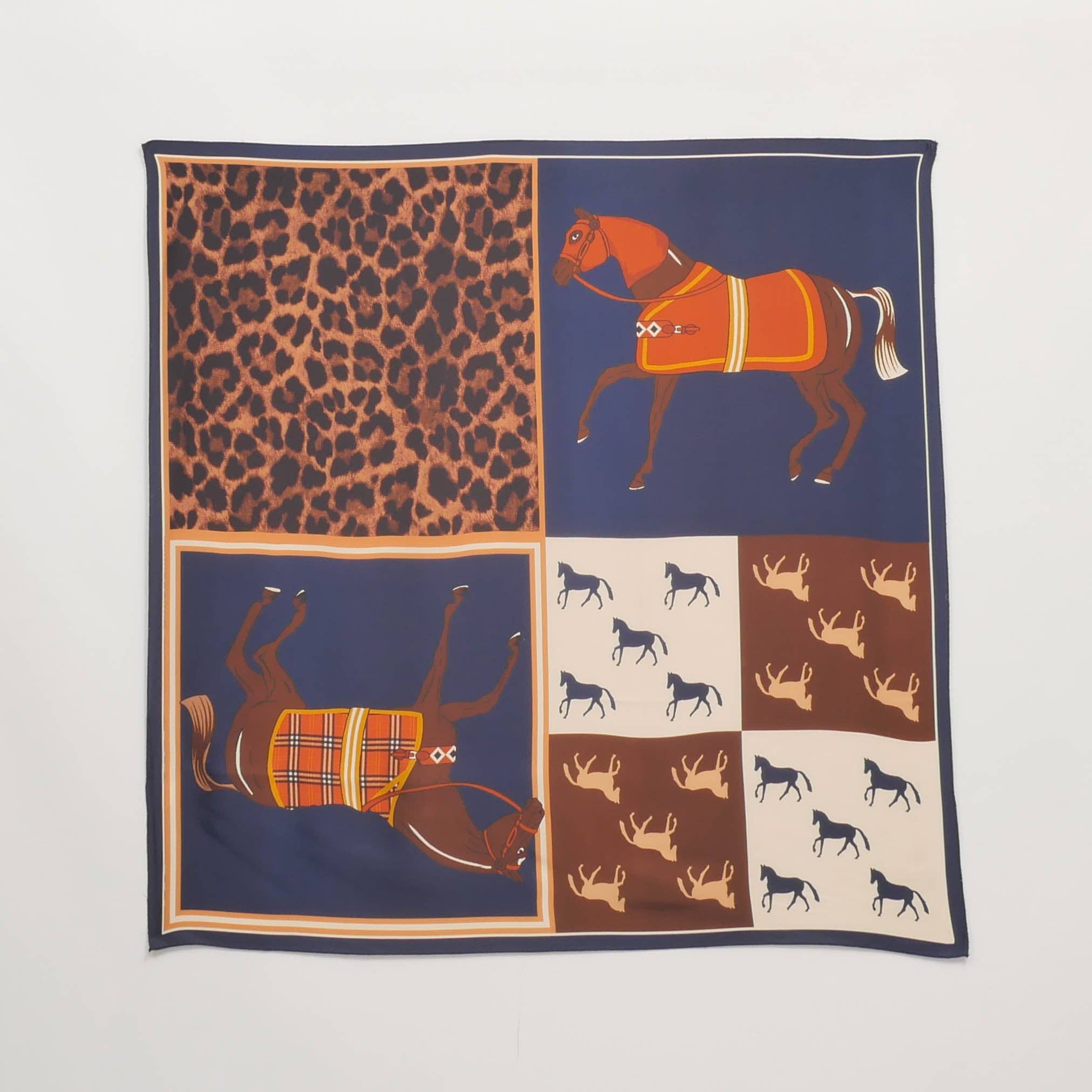 Cecile Wang - Wholesale Scarf - Women's - Equestrian print scarf KD8824VS-31