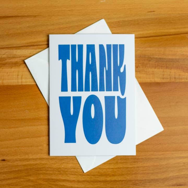 Thank You Greeting Card for wholesale by Dugout Paper Co.