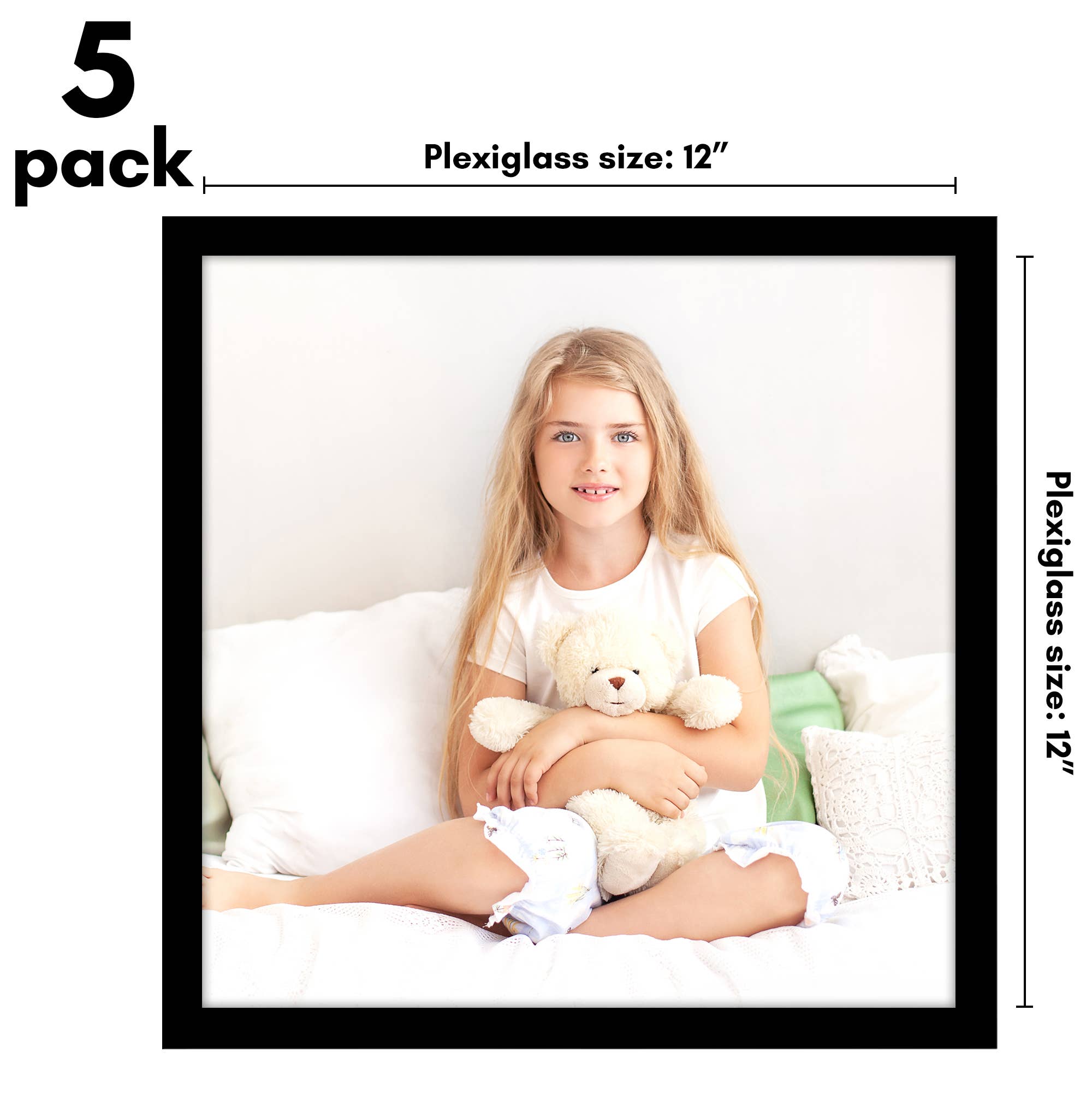 Americanflat - Wholesale Picture Frame - Americanflat 5 Pack Picture Frames With Mat Plexiglass Cover173