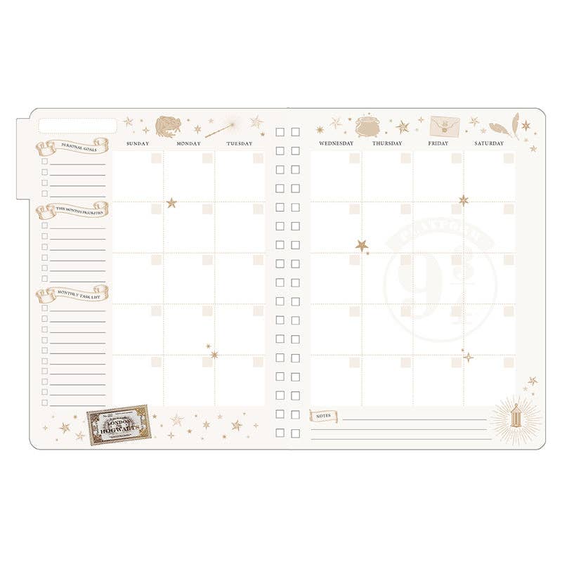 Insight Editions - #1 Pop Culture Publisher - Vente Agendas - Harry Potter : Lieux magiques - Planificateur de 12 mois non daté3
