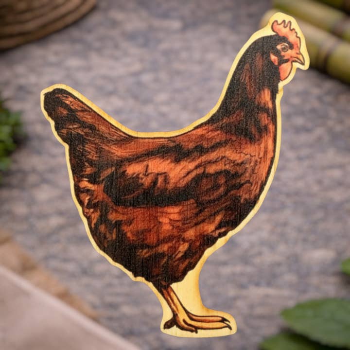 Hen miljövänlig bambuklistermärke för wholesale av Bamboo Wood Stickers