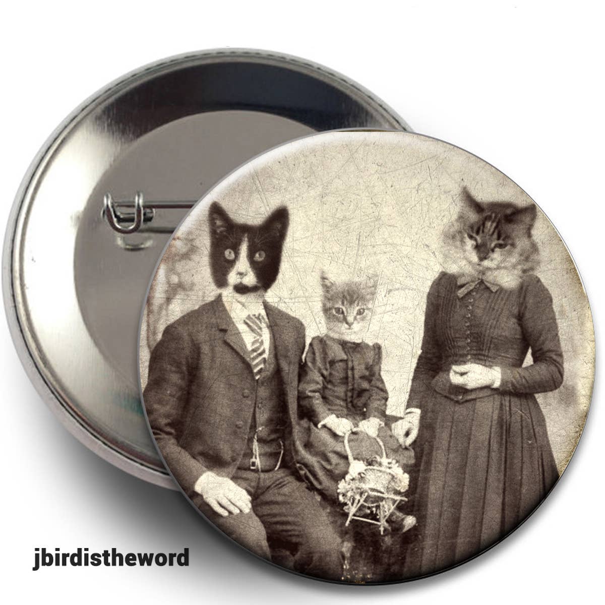 The Wild Oddisorium - Vente Épinglettes/boutons - Boutons de chat, épingles, badges, points de vente, chats drôles dans les vêtements, mignon3